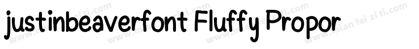 justinbeaverfont Fluffy Proportioan字体转换
